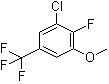 structure of CAS# 261763-01-3, 1-Chloro-2-fluoro-3-methoxy-5-(trifluoromethyl)benzene