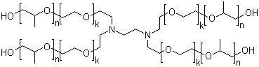 Ethylenediamine ethoxylated propoxylated polymer molecular structure (CAS 26316-40-5)