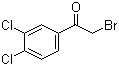 structure of CAS# 2632-10-2, 2-Bromo-3',4'-dichloroacetophenone;1-(3,4-Dichlorophenyl)-2-bromoethan-1-one; 2-Bromo-1-(3,4-dichlorophenyl)ethanone; 3,4-Dichlorophenacyl bromide; alpha-Bromo-3,4-dichloroacetophenone