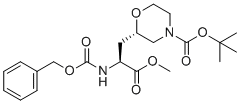 结构式 CAS# 2641824-60-2, 叔丁基 (2S)-2-[(2S)-2-(苄氧羰基氨基)-3-甲氧基-3-氧代丙基]吗啉-4-羧酸酯