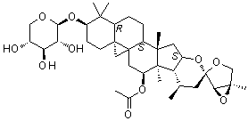 结构式 CAS# 264624-38-6, 27-脱氧升麻烃; 27-脱氧黄肉楠碱