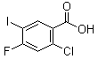 structure of CAS# 264927-52-8, 2-Chloro-4-fluoro-5-iodobenzoic acid