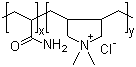 结构式 CAS# 26590-05-6, 聚季铵盐-7; 二甲基二烯丙基氯化铵和丙烯酰胺共聚物