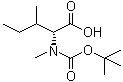 structure of CAS# 267223-87-0, N-[(1,1-Dimethylethoxy)carbonyl]-N-methyl-D-isoleucine