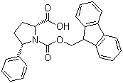 结构式 CAS# 269078-69-5, N-芴甲氧羰基-(2R,5S)-5-苯基吡咯烷-2-羧酸