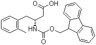结构式 CAS# 269398-81-4, Fmoc-(R)-3-氨基-4-(2-甲基苯基)丁酸; (R)-N-芴甲氧羰基-3-氨基-4-(2-甲基苯基)丁酸