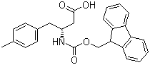 结构式 CAS# 269398-86-9, (R)-N-芴甲氧羰基-3-氨基-4-(4-甲基苯基)丁酸