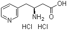结构式 CAS# 270063-59-7, (S)-3-氨基-4-(3-吡啶基)丁酸二盐酸盐