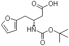 结构式 CAS# 270596-33-3, N-叔丁氧羰基-(R)-3-氨基-4-(2-呋喃基)丁酸