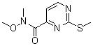 结构式 CAS# 271247-59-7, N-甲氧基-N-甲基-2-(甲硫基)嘧啶-4-甲酰胺