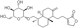 结构式 CAS# 27215-14-1, 新穿心莲内酯; 新穿心莲素; 穿心莲新甙