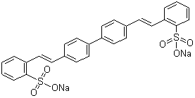 structure of CAS# 27344-41-8, Fluorescent Brightener CBS-X;2,2'-([1,1'-Biphenyl]-4,4'-diyldi-2,1-ethenediyl)bis-benzenesulfonic acid disodium salt; Brightener BR 49