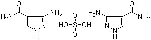 结构式 CAS# 27511-79-1, 3-氨基-4-甲酰胺基吡唑半硫酸盐