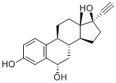 structure of CAS# 27521-34-2, 6alpha-Hydroxy-ethinylestradiol;(6S,8R,9S,13S,14S,17R)-17-ethynyl-13-methyl-7,8,9,11,12,14,15,16-octahydro-6H-cyclopenta[a]phenanthrene-3,6,17-triol