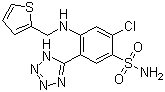 structure of CAS# 27589-33-9, Azosemide;2-Chloro-5-(1H-tetrazol-5-yl)-4-(2-thenylamino)benzenesulphonamide