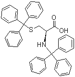 结构式 CAS# 27686-50-6, N,S-二(三苯基甲基)-L-半胱氨酸