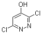 structure of CAS# 2779-81-9, 3,6-Dichloro-4-pyridazinol