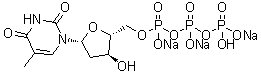结构式 CAS# 27821-54-1, 胸苷 5'-三磷酸酯三钠盐