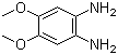 structure of CAS# 27841-33-4, 4,5-Dimethoxy-1,2-phenylenediamine;4,5-Dimethoxy-o-phenylenediamine; 1,2-Diamino-4,5-dimethoxybenzene; 1,2-Diamino-4,5-methoxybenzene; 2-Amino-4,5-dimethoxyaniline; 4,5-Diamino-1,2-dimethoxybenzene; 4,5-Diaminoveratrole; 4,5-Dimethoxy-1,2-benzenediamine; 4,5-Dimethoxy-1,2-diaminobenzene