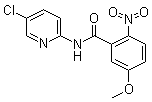structure of CAS# 280773-16-2, N-(5-Chloro-2-pyridinyl)-5-methoxy-2-nitrobenzamide