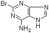 structure of CAS# 28128-25-8, 6-Amino-2-bromopurine;2-Bromoadenine; 2-Bromo-7H-purin-6-amine