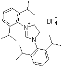 structure of CAS# 282109-83-5, 1,3-Bis(2,6-diisopropylphenyl)-4,5-dihydroimidazolium tetrafluoroborate