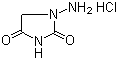 structure of CAS# 2827-56-7, 1-Aminohydantoin hydrochloride;1-aminoimidazolidine-2,4-dione;hydrochloride