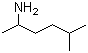 structure of CAS# 28292-43-5, 2-Amino-5-methylhexane;1,4-Dimethylpentylamine