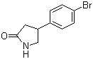 结构式 CAS# 28311-23-1, 4-(4-溴苯基)-2-吡咯烷酮