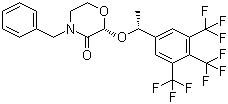 结构式 CAS# 287930-75-0, (2R)-4-苄基-2-[(1R)-1-[3,5-双(三氟甲基)苯基]乙氧基]吗啉-3-酮