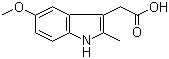 结构式 CAS# 2882-15-7, 5-甲氧基-2-甲基-3-吲哚乙酸
