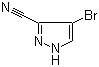 structure of CAS# 288246-16-2, 4-Bromopyrazole-3-carbonitrile;4-Bromo-1H-pyrazole-3-carbonitrile