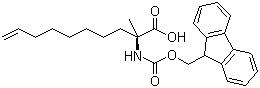structure of CAS# 288617-75-4, (2S)-2-[[(9H-Fluoren-9-ylmethoxy)carbonyl]amino]-2-methyl-9-decenoic acid