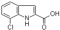 结构式 CAS# 28899-75-4, 7-氯-1H-吲哚-2-羧酸
