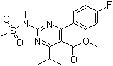 结构式 CAS# 289042-11-1, 4-(4-氟苯基)-6-异丙基-2-[(N-甲基-N-甲磺酰)氨基]嘧啶-5-羧酸甲酯