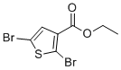 结构式 CAS# 289470-44-6, 乙基2,5-二溴噻吩-3-羧酸酯