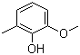 structure of CAS# 2896-67-5, 2-Methoxy-6-methylphenol;2-Hydroxy-3-methoxytoluene