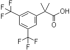 structure of CAS# 289686-70-0, 2-(3,5-Bis(trifluoromethyl)phenyl)-2-methylpropionic acid