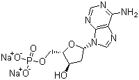 结构式 CAS# 2922-74-9, 脱氧腺苷磷酸二钠; 2'-脱氧腺苷-5'-磷酸二钠