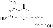 structure of CAS# 29376-68-9, Thevetiaflavone;Apigenin 5-O-monomethyl ether; Apigenin-5-methyl ether; 4',7-Dihydroxy-5-methoxyflavone