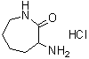 结构式 CAS# 29426-64-0, alpha-氨基己内酰胺单盐酸盐