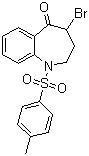 structure of CAS# 29489-04-1, 4-Bromo-1,2,3,4-tetrahydro-1-[(4-methylphenyl)sulfonyl]-5H-1-benzazepin-5-one