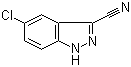 structure of CAS# 29646-35-3, 5-Chloro-1H-indazole-3-carbonitrile;3-Cyano-5-chloro-1H-indazole