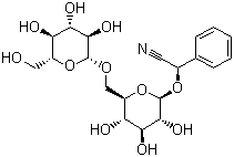 结构式 CAS# 29883-15-6, 扁桃苷; 苦杏仁甙