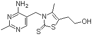 结构式 CAS# 299-35-4, 硫代硫胺素; 3-(4-氨基-2-甲基嘧啶-5-甲基)-5-(2-羟基乙基)-4-甲基噻唑-2(3H)-硫酮