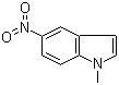 结构式 CAS# 29906-67-0, 1-甲基-5-硝基吲哚