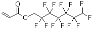 structure of CAS# 2993-85-3, 1H,1H,7H-Dodecafluoroheptyl acrylate;1,1,7-Trihydrododecafluoroheptyl acrylate; 1,1,7-Trihydroperfluoroheptyl acrylate; 1H,1H,7H-Dodecafluoro-1-heptyl acrylate; 1H,1H,7H-Dodecafluoroheptyl acrylate; 1H,1H,7H-Perfluoroheptyl acrylate; 2,2,3,3,4,4,5,5,6,6,7,7-Dodecafluoroheptyl acrylate; R 5610