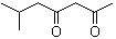 structure of CAS# 3002-23-1, 2-Methyl-4,6-heptanedione;6-Methyl-2,4-heptanedione; Isovalerylacetone; NSC 42238; NSC 42240; NSC 46469; NSC 94