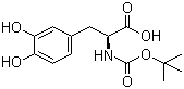 结构式 CAS# 30033-24-0, N-叔丁氧羰基-3,4-二羟基-L-苯丙氨酸