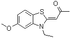 结构式 CAS# 300801-52-9, 1-(3-乙基-5-甲氧基-2(3H)-苯并噻唑亚基)-2-丙酮